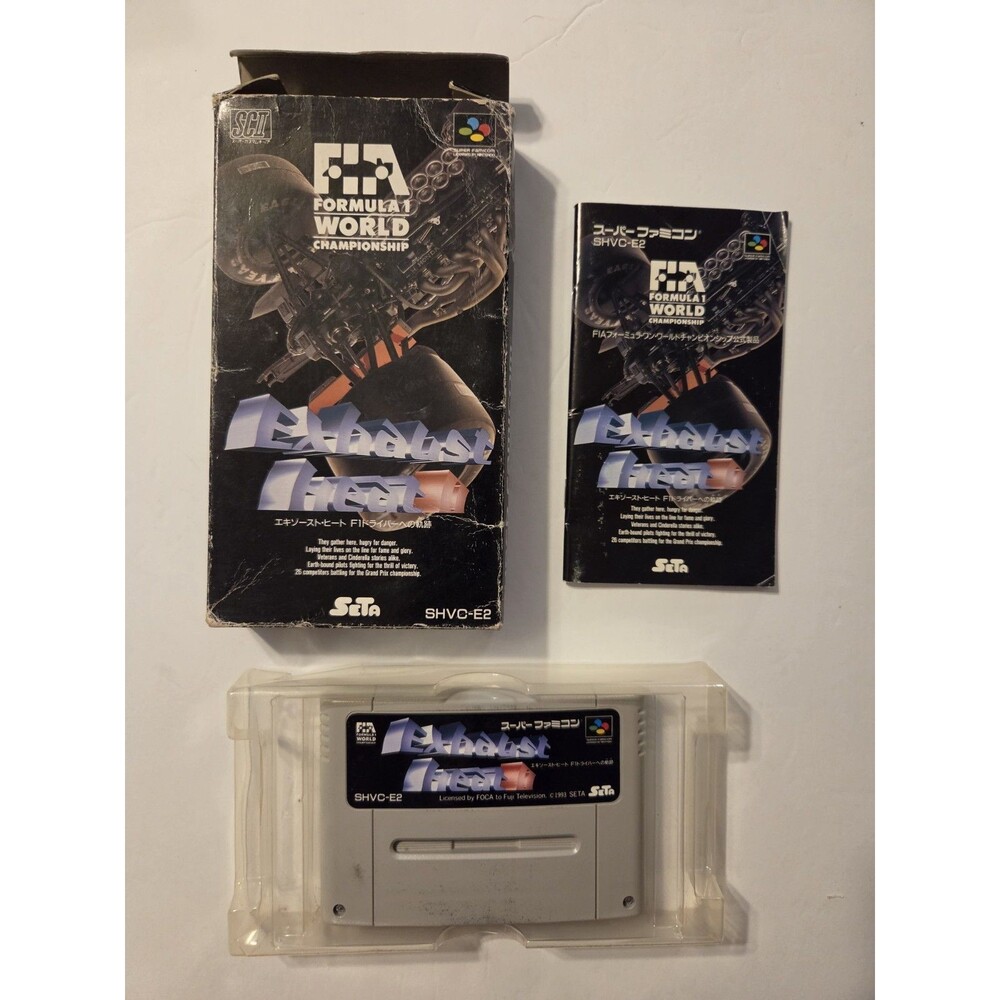 Superfamicon Formula One 1 Racing Japanese Snes CIB Manual Box 1993